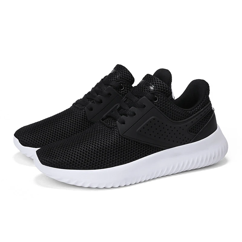 

Running Shoes For Men Breathable Mesh Jogging Sports Sneaker Lightweight Lace-up Sneaker Black Outdoor Walking Trekking Shoes