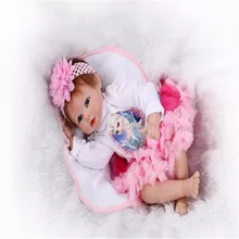 22inch 55cm Silicone baby reborn dolls, lifelike doll reborn babies toys for girl princess gift brinquedos Children’s toys
