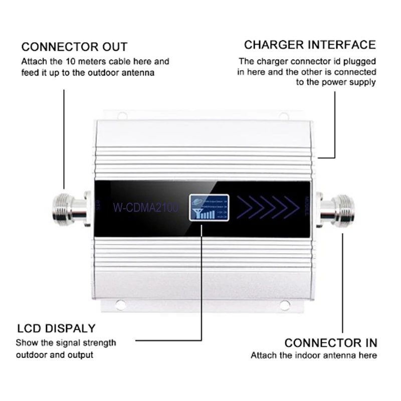 Продажа 3G WCDMA 2100 МГц UMTS Усилитель сотового сигнала ЖК дисплей Мобильный телефон Полезная нагрузка сигнал интернет связь повторитель