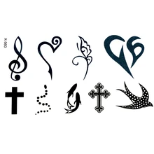 Pesca À Prova D’ Água etiqueta Do Tatuagem Temporária Cruz tatuagens temporárias de henna tatuagem glitter Animal para a mulher maquiagem maquiagem