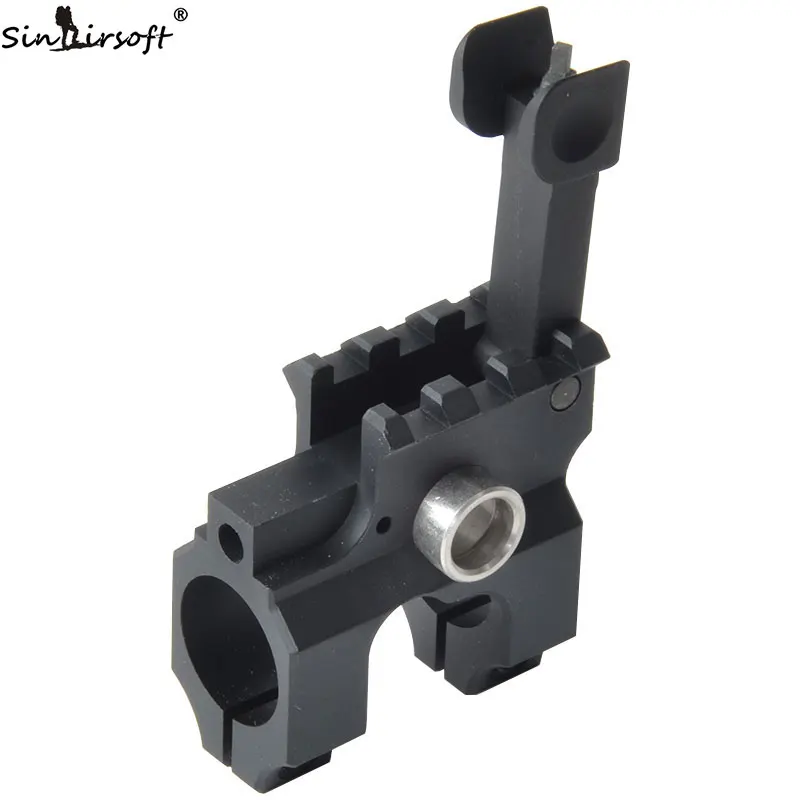 Tactical Clamp On Gas Block with Folding Front Sight CNC Aluminum
