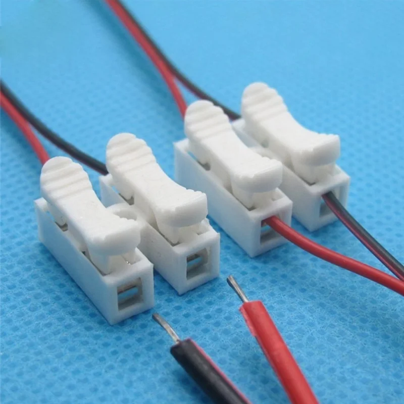 

30pcs Quick Splice Lock Wire Connectors CH2 2Pins Electrical Cable Self-Locking Terminals for LED Headlight