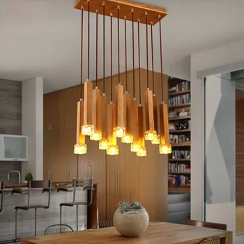 

Nordic Solid Wood Pendant Lights Contracted Pastoral Style Modern Lighting Restaurant Wood Pendant Light Art Deco Lighting