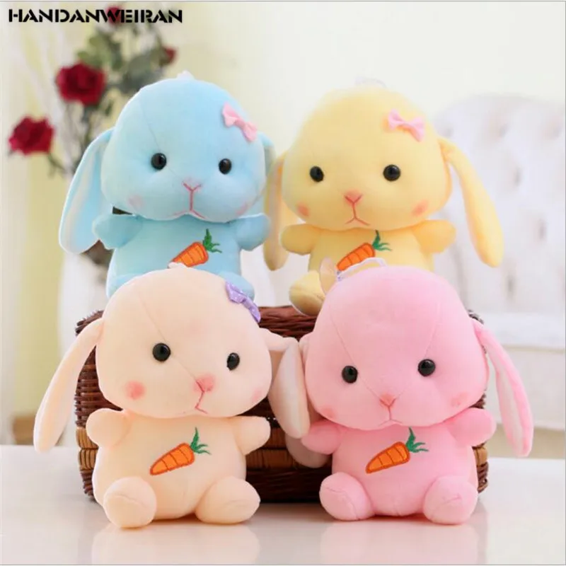 

1PCS 20cm cute long-eared rabbit soft toy Bunny doll cloth doll small gift Children toys Girlfriend gift HANDANWEIRAN