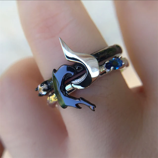 925 Jewelry Sterling Silver Engagement Rings LoL Hero Master Couples 