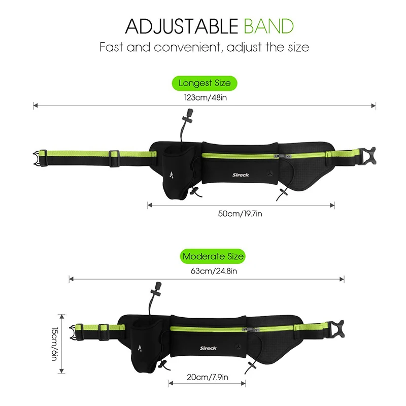 Sireck Сумка для бега для мужчин женский спортивный для бега гидрационный ремень держатель бутылки для воды поясная сумка для пробежек спортивная сумка для бега аксессуары для бега