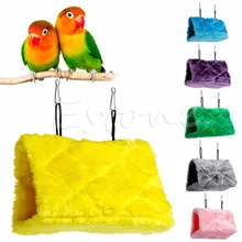 Bird Parrot Plush Hammock Cage Snuggle Happy Hut Tent Bed Bunk Toy Hanging Cave