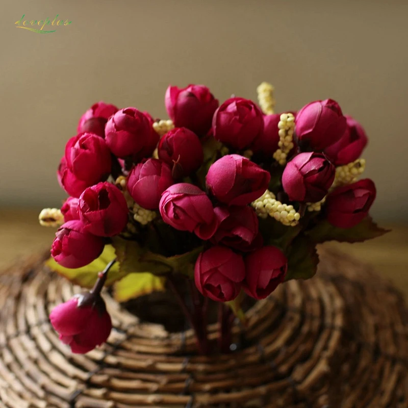 Zinmol Silk Rose Flower Artificial Flowers Vivid Fake Leaf for Home Wedding Decoration Garden Table Decor Small Rose 6 colors Zinmol Silk Rose Flower Artificial Flowers Vivid Fake Leaf for Home Wedding Decoration Garden Table Decor Small Rose 6 colors
