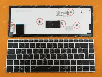 

New BR Brazil Portuguese Teclado Keyboard for HP Elitebook folio 9470m 9480m Laptop, Backlit, Silver Frame Black