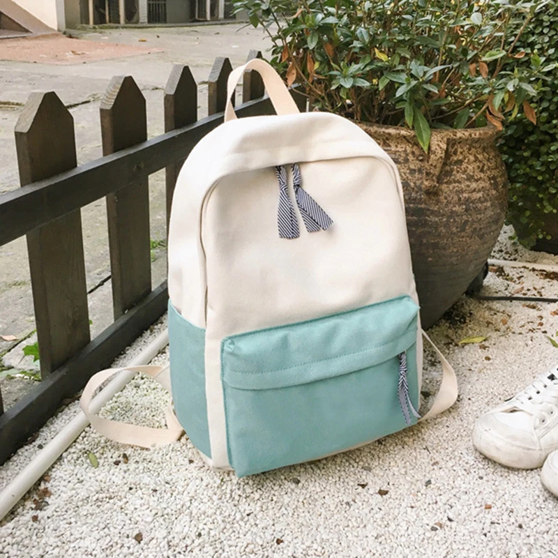 Large Capacity Canvas Backpack Wear-resistant Travel Bag for Students Girls New Large Capacity Canvas Backpack Wear-resistant Travel Bag for Students Girls New