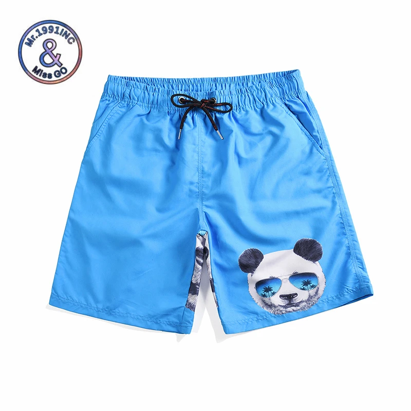 Mr.1991INC Лето пляжные шорты быстросохнущие креативные панды с животным принтом средней длины пляжные шорты модные талии бермуды praia шорты