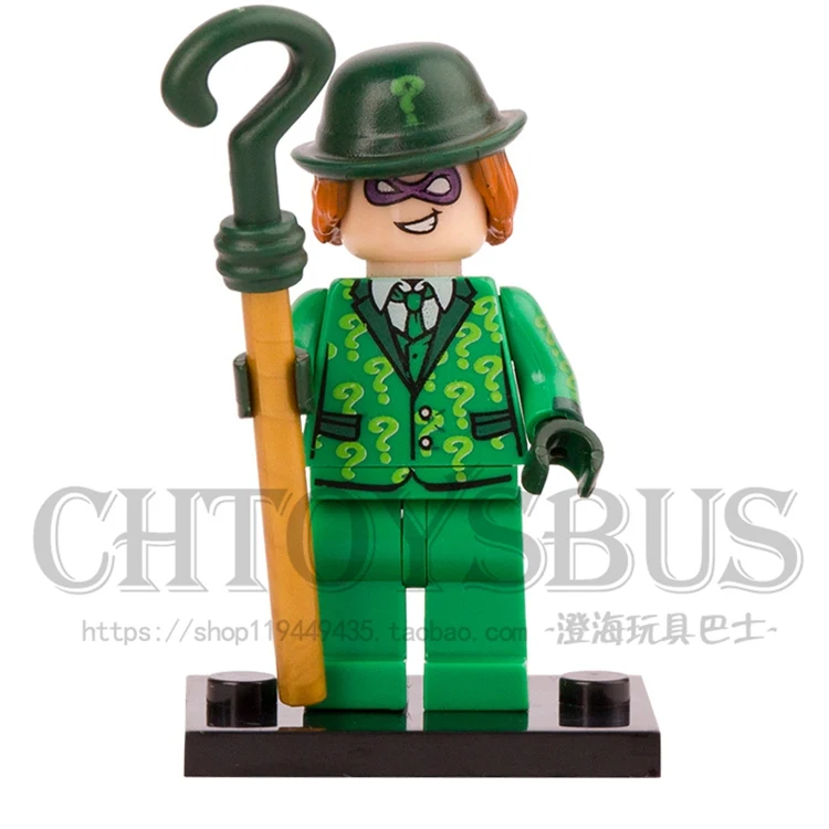 Beste Enkele Verkoop Riddler In Groene Pak BATMAN FILM Poison Ivy Barbara Riddler Batgirl Bouwstenen SUPER HERO minifig Speelgoed Gift