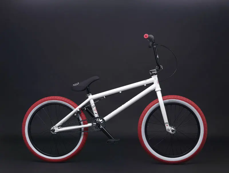 white and red bmx