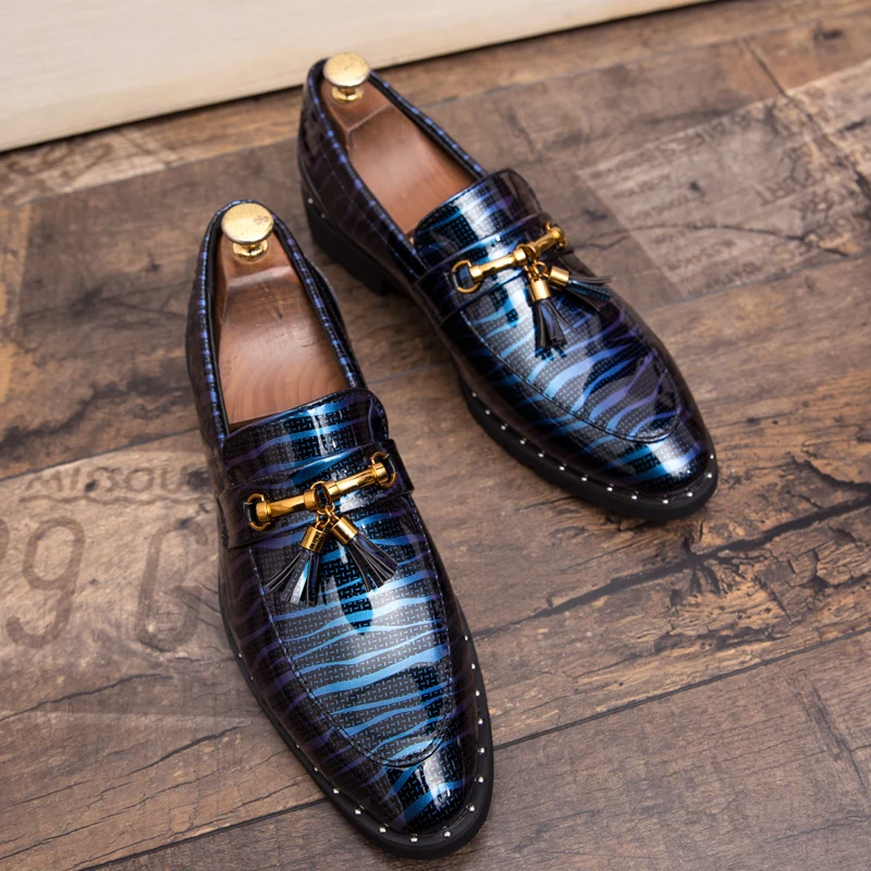 mixed colors fashion men leather shoes italian luxury brand ballroom party dress tassel footwear wedding oxford shoes for men (36)