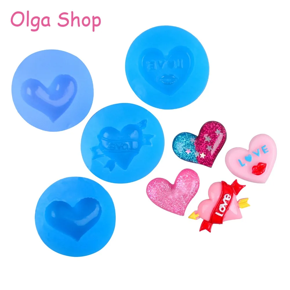 

PYL548,PYL557,PYL588,PYL668 Heart Silicone Mold Cupcake Topper Resin Cake Decorating Cake Craft Fimo Clay Candy Making Moulds