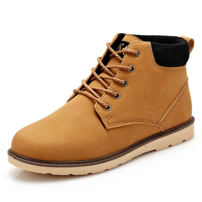 2017 font b Mens b font Fashion Leather Boots Spring Autumn Winter Europe Style font b