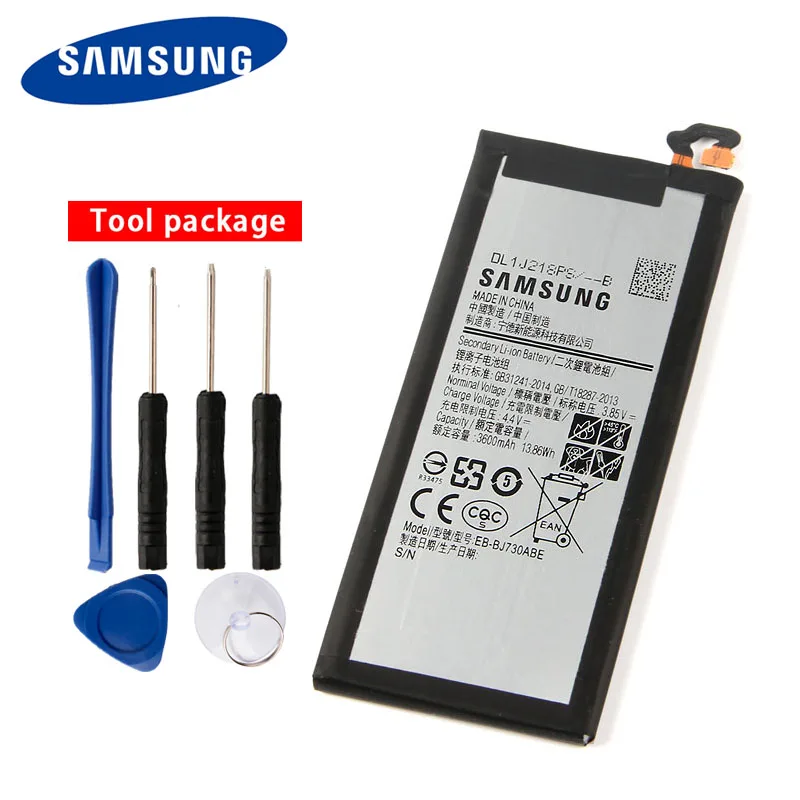 Оригинальный аккумулятор Samsung EB-BJ730ABE для Galaxy J7 Pro 2017 J730GM J730K SM-J730F SM-J730DS 3600 мАч |