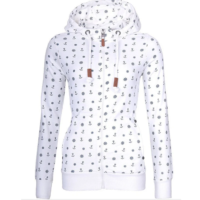 بيلا فلسفة 2018 Autunm الشتاء الصوف طباعة المرأة معطف سميكة زائد حجم سستة سترة حريمي الدافئة أبلى الإناث عارضة مقنعين