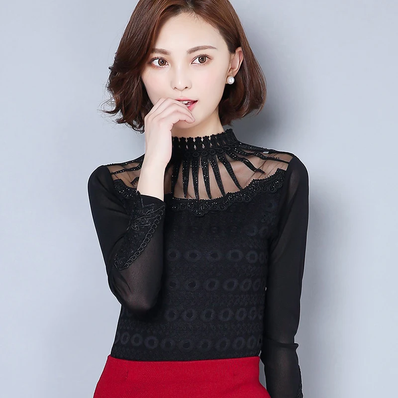 3xl Plus Size Autumn Lace font b Shirt b font For Women font b Blouses b