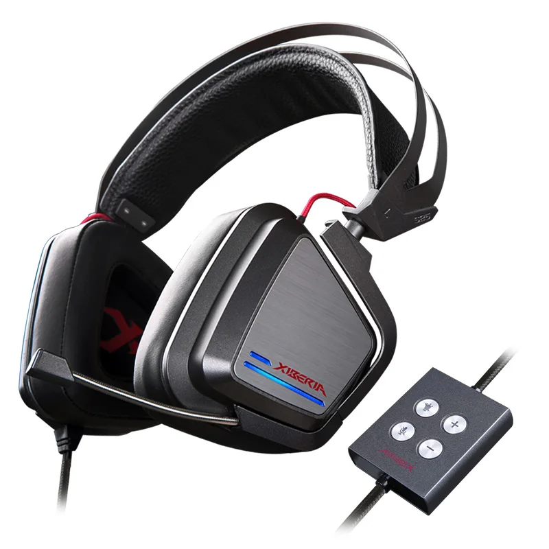 Xiberia S25 Gaming Headset 7.1 USB Gamer Headphones with Microphone