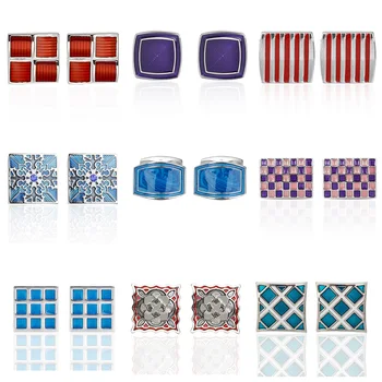 

Memolissa 2018 Luxury HOT Shirt Cufflink for men's gift Brand cuff buttons Enamel cuff link High Quality abotoaduras Jewelry