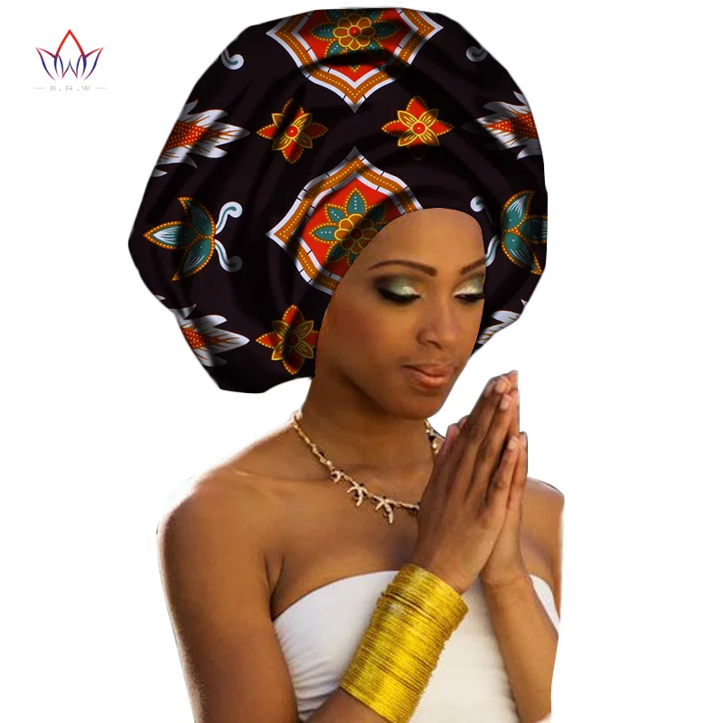 Новые модные африканские головные уборы для женщин Сладкий головной платок для леди высокое качество хлопок африканские женские головные уборы WYC001 - Цвет: 23