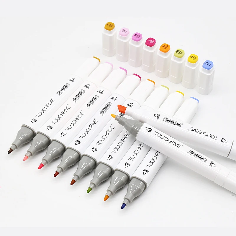 Billig TouchFIVE 30 40 60 80 168 Farben Stift Marker Set Dual Kopf Skizze Marker Pinsel Für manga Schule Büro stifte Design Liefert