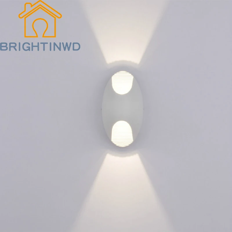 

BRIGHTINWD 2*3WLED Outdoor Wall Lamp Aluminum Waterproof LED Indoor Stair Light Corridor 85-265V Bedside Wall Lamp 220V