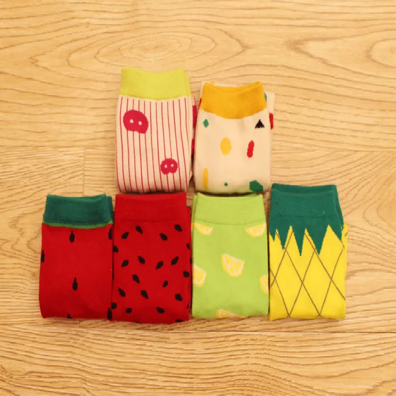 1 пара носки с принтом фруктов|socks harajuku|designer sockssocks designer |