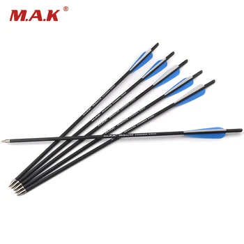 

6/12 pcs Crossbow Carbon Arrows 17/20/22 Inches Diameter 8.8 mm Changeable 125 Grain Tip Point for Archery Bow Shooting