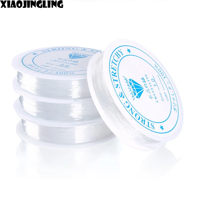 

XIAOJINGLING New Diameter Clear Bracelets Elastic Crystal Stretchy Beading Strong Bead Bracelet Thread Cord String Best Friend