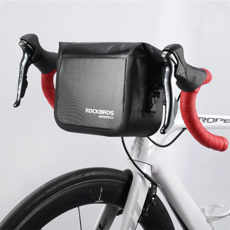 Best ROCKBROS 4L Bicycle Bag Portable Reflective Waterproof  Large capacity Quick Release Bags mtb Shoulder Pack Front Tube Bike Bag 3