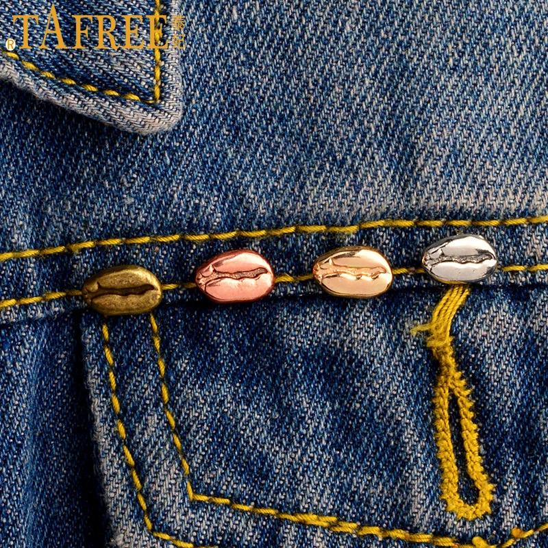 

TAFREE Colorful Coffee Beans Brooches Coffee Appliances Series Badges Lapel Pins Jewelry Accessories