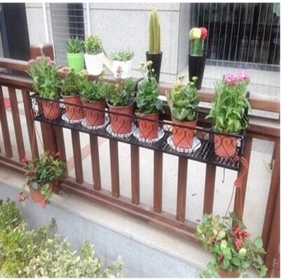 Free Shipping Continental Iron Railings Fence Hanging Flower Pots Free Shipping Continental Iron Railings Fence Hanging Flower Pots Pot Rack Shelf Lengthened Reinforcement Balcony In Shower Gels From Beauty