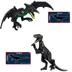 21 см большой строительный блок динозавр Темный Птерозавр Raptor украшения Детские интерактивные, образовательные игрушки