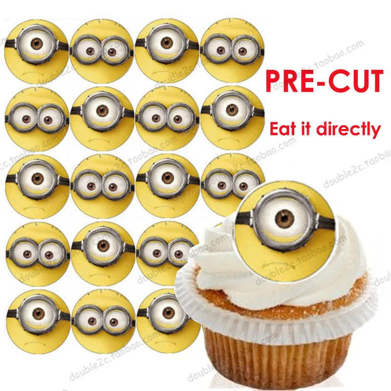 Wafer Paper For Cup Cake Topper Minion Minions Decoration Birthday