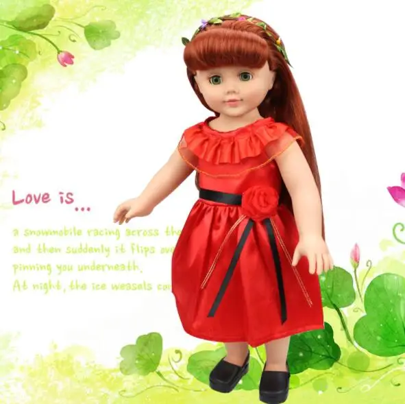 15 цветов, Кукольное платье принцессы, одежда, подходит для 43 см, кукольная одежда, аксессуары для 18 дюймов, Кукольное платье для девочек