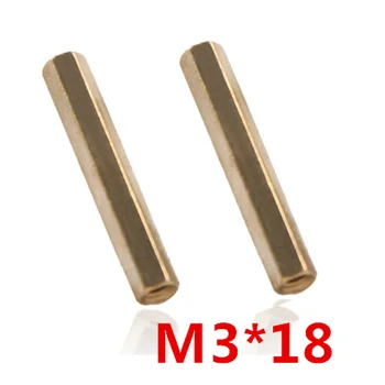 

Hex nut / screw M3 x 18 Hex head Brass Threaded Pillar Female PCB Stand Off Spacer 500 pieces