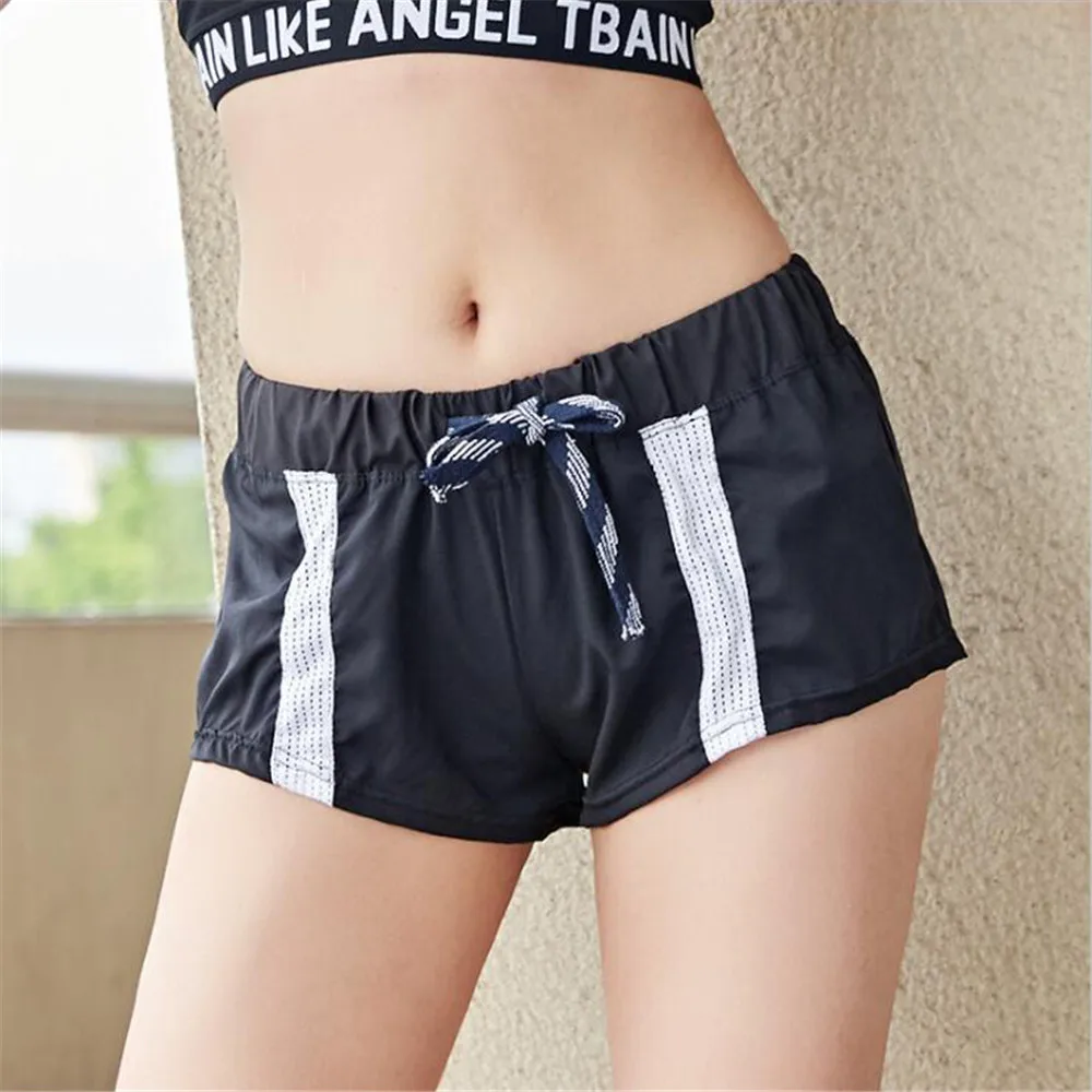 

2019 fashion Splicing Mesh Back zipper pocket Easy train Run Quick drying summer shorts women short feminino spodenki damskie