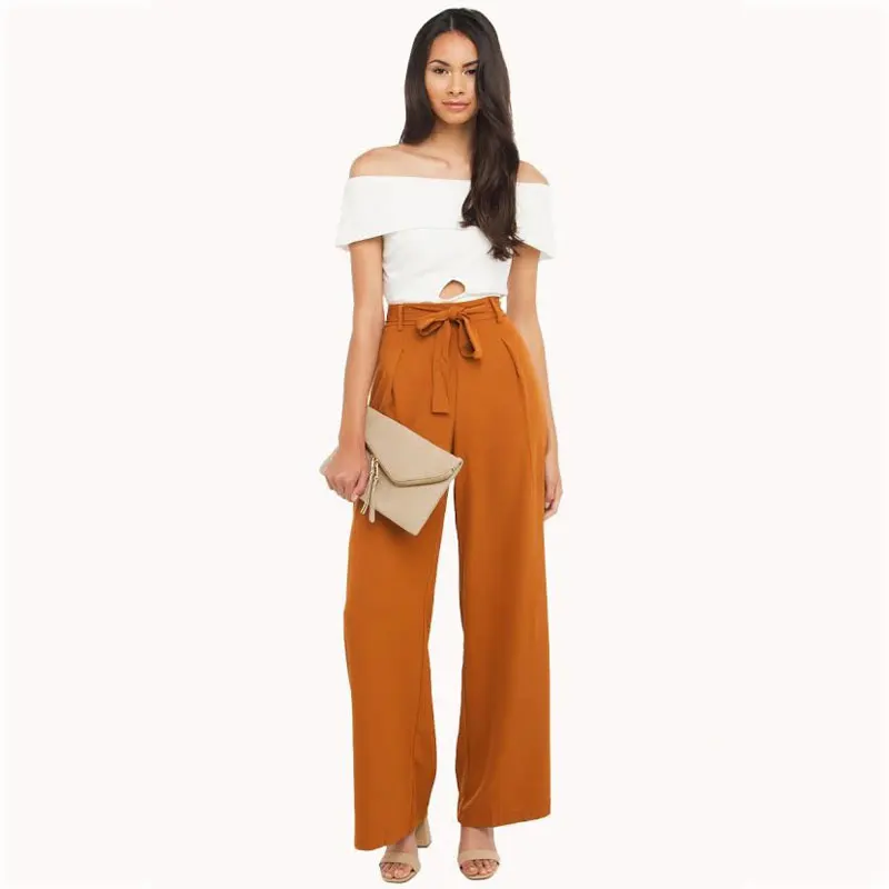 Orange loose pants Clearance