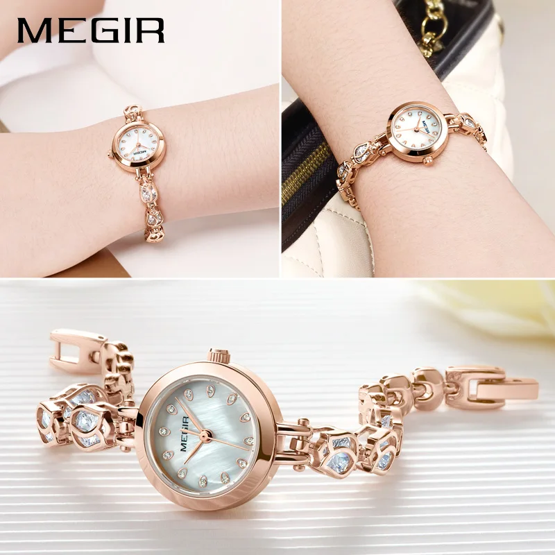 MEGIR, кварцевые женские часы, Топ бренд, роскошные женские часы, для влюбленных девушек, наручные часы, женские часы, Relogio Feminino Montre Femme 4198