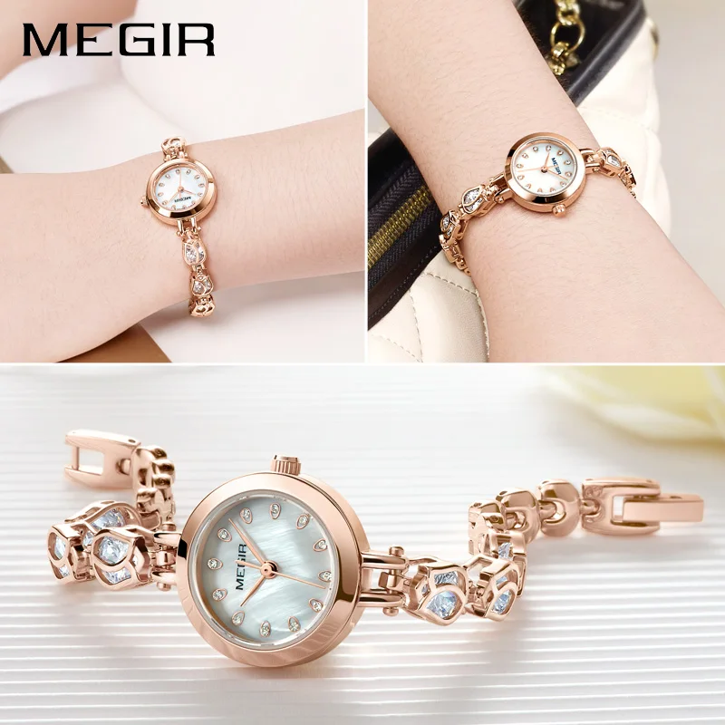 MEGIR Quartz Women Watches Top Brand Luxury Ladies Watch Lover Girl Wristwatches Clock Female Relogio Feminino Montre Femme 4198