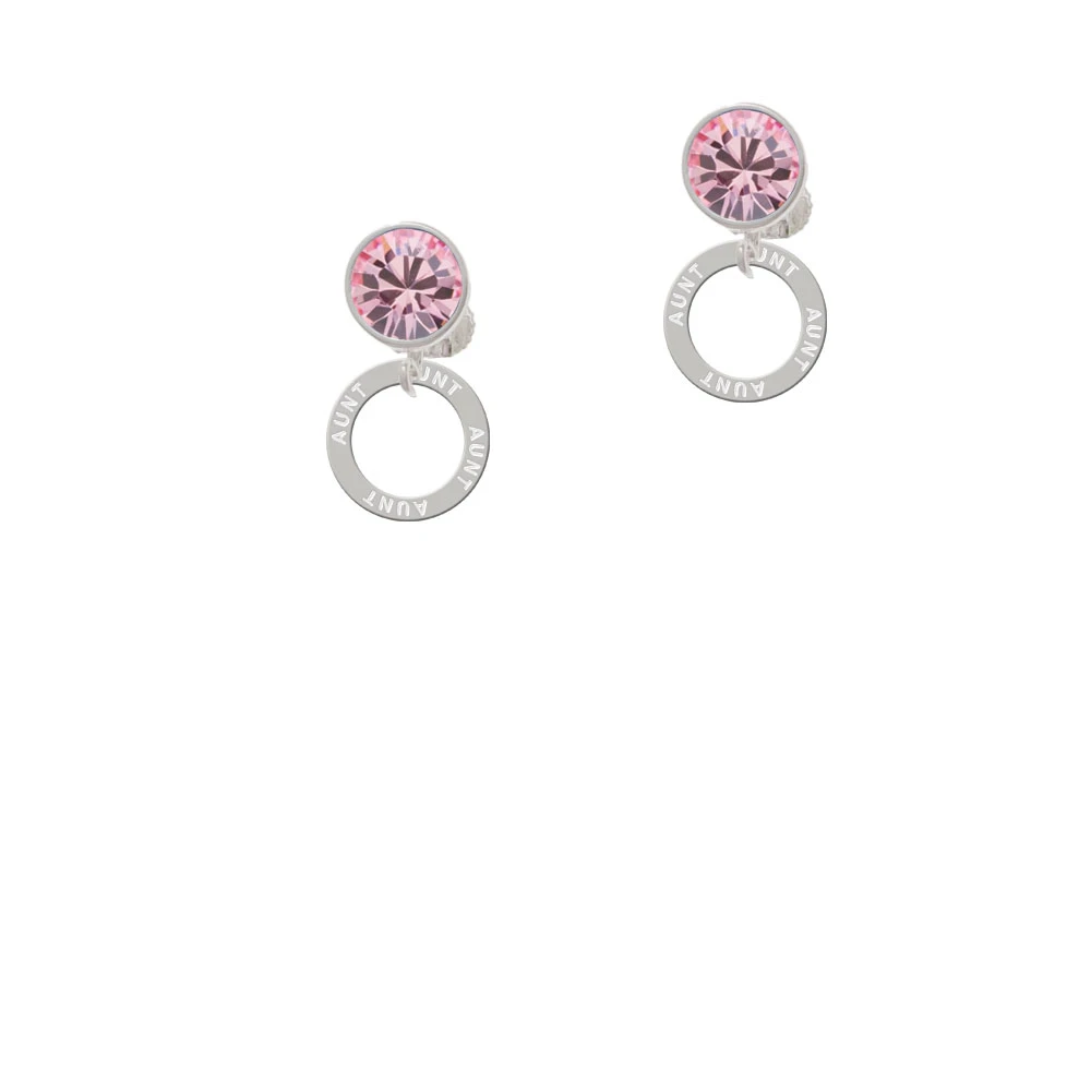 Aunt Eternity Ring Crystal Clip On Earrings (3)