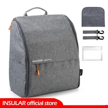 INSULAR модная простая сумка для подгузников рюкзак для подгузников Сумка для мам детские сумки для мам пап с ремнями для колясок/пеленальные подушки/влажная сумка