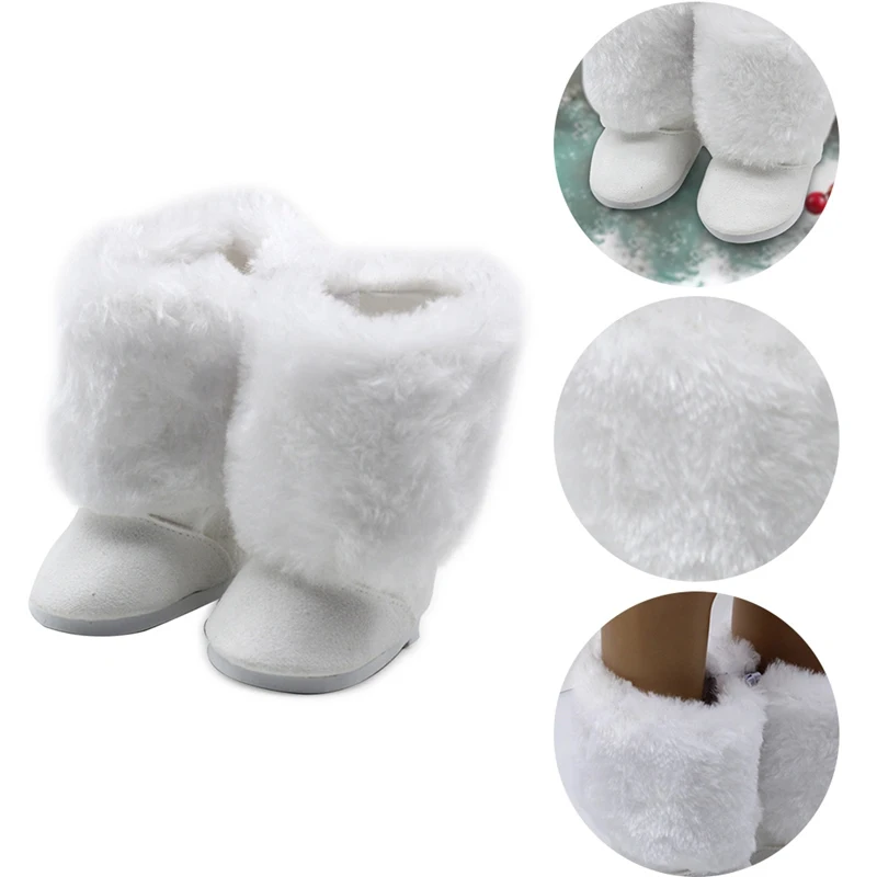 

For 45CM American Dolls Fur Snow Boots Shoes For 18 Inch Doll Dress Up Accessory Baby Doll Girl Gift
