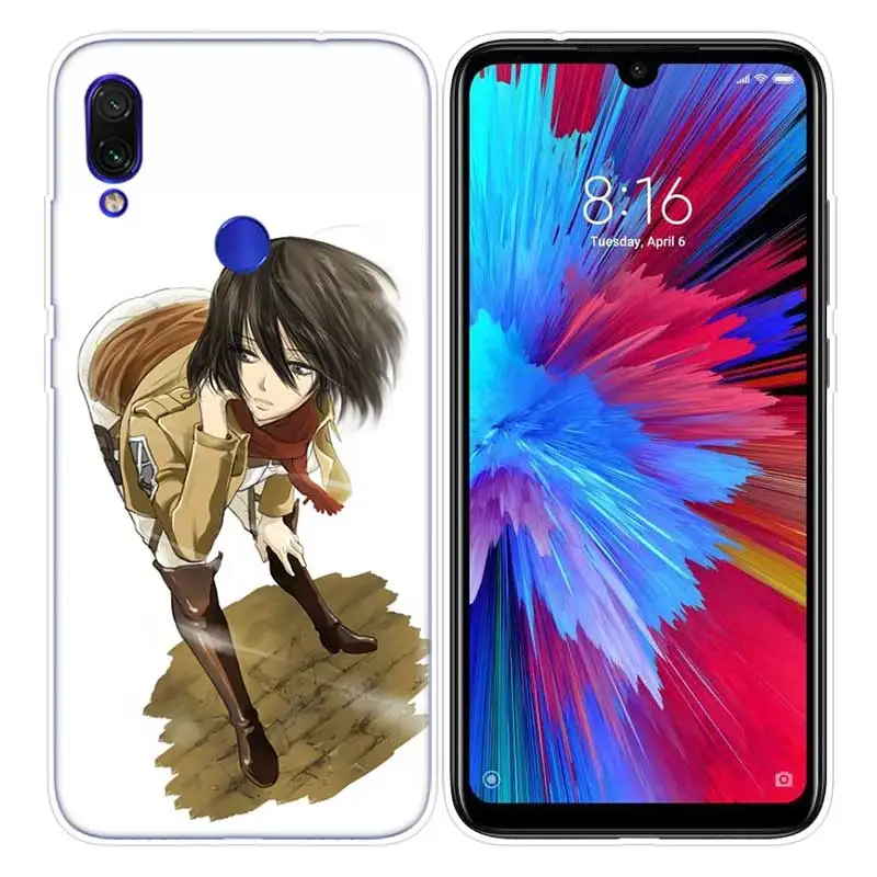 Чехол с аниме атака на титанов для Xiao mi Red mi Note 7 7S K20 Y3 GO S2 6 6A 7A 5 Pro mi Play 9T A1 A2 8 Lite Poco F1 чехол для телефона