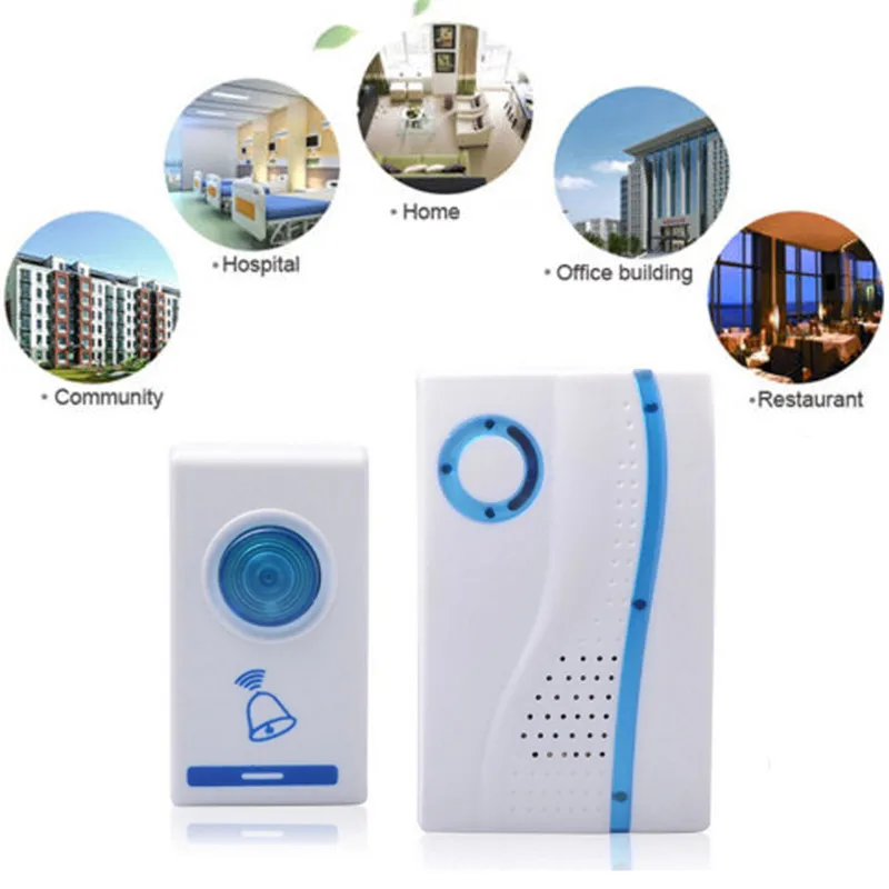 

Battery Operated Wireless Door Bell 1 Wireless Digital Receiver and 1 Remote Control Wireless Doorbell