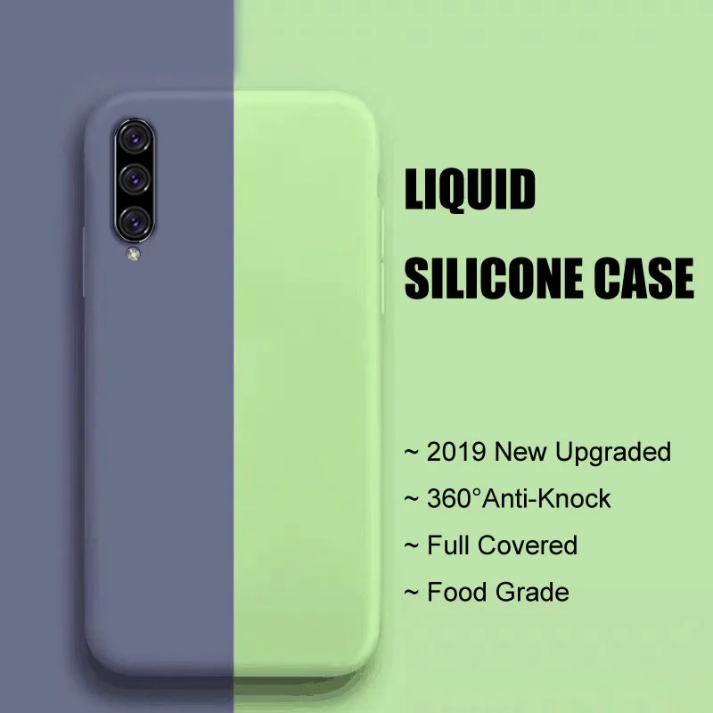 

Case For Samsung A50 Case Back Cover For Samsung Galaxy A30 A50 A70 Liquid Silicone Anti-knock Phone Case Soft Cover