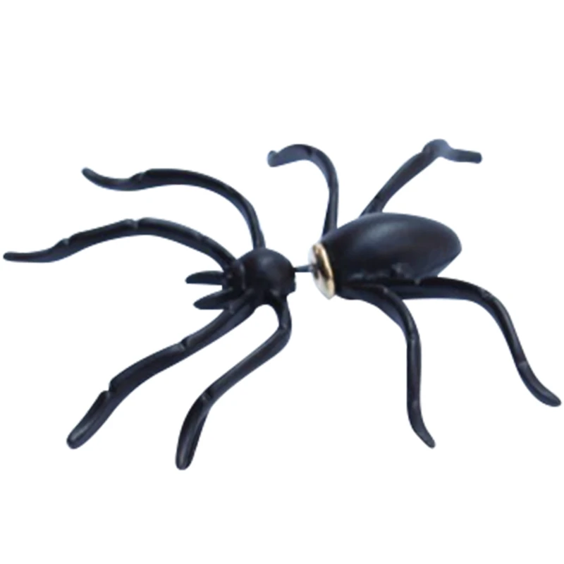

1 Pcs Punk Black Spider Earrings Halloween 3D Animal Stud Earrings Vintage Women Men Fashion Jewelry Earrings