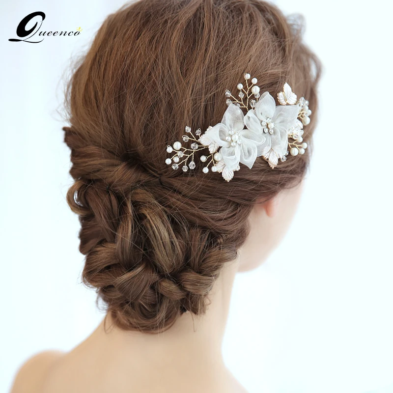 Aliexpress com Buy QUEENCO Write Bridal Hair Comb Aliexpress com Buy QUEENCO Write Bridal Hair Comb